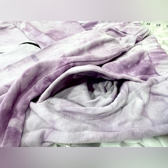 YANA K NWT Harley Tie Dye Hoodie Sweater Sz Small Purple & White Boho Zip Up - Picture 8 of 10